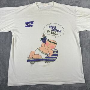 VINTAGE 90s Words From The Womb Shirt Men's One Size Womb Service Made In USA